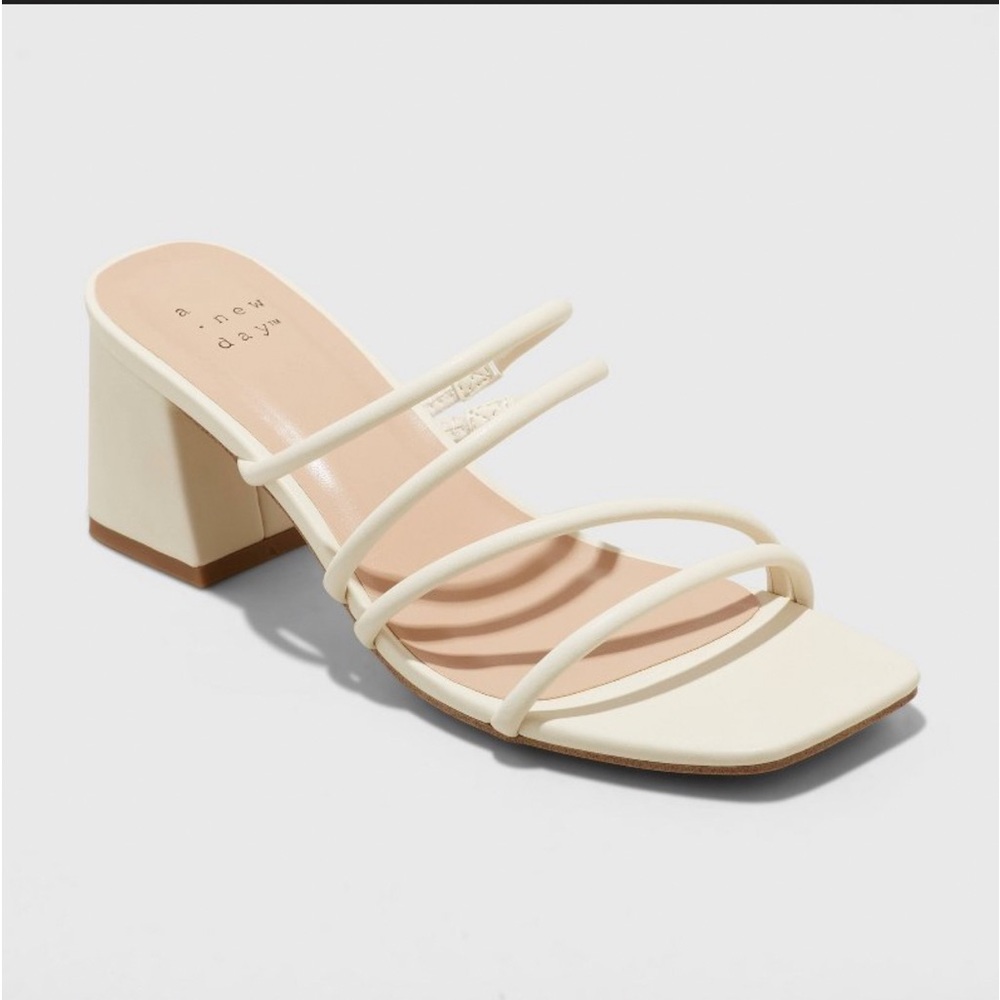 a new day white block heels